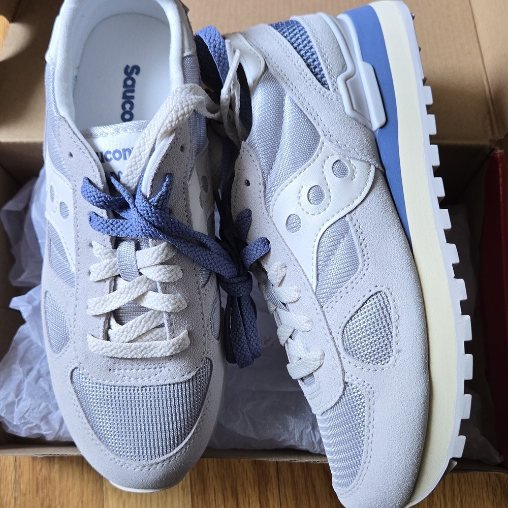 Saucony Gray and Blue Sneakers
